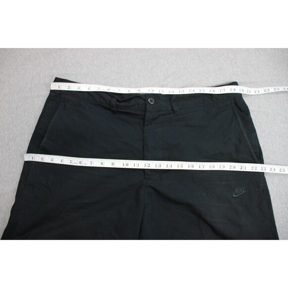 Nike Shorts Mens 36 Black 100% Cotton Chino Flat Front Casual 8" Inseam - Picture 5 of 7